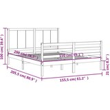  Posteljni okvir z vzglavjem trden les | Shoptok.si