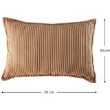 Wigiwama Rjava otroška sedežna blazina rebrasti žamet Bolster – | Shoptok.si