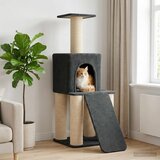  Mačje drvo s sisalnim postoljima za grebanje Tamnosiva 146 cm | shoptok.hr