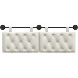  Držeće uzglavlje Zidne Krema 150 x 55 x 7 cm Baršun - Krema 140 cm bez LED | shoptok.hr