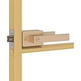 Sobna vrata tanka zlatna 93x201,5 cm kaljeno staklo i aluminij | shoptok.hr
