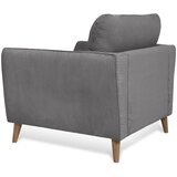 Scandic Temno siv fotelj iz rebrastega žameta Paris – | Shoptok.si
