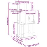  Penjalica za mačke sa stupovima za grebanje krem 97 cm | shoptok.hr