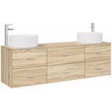  Set namještaja za kupaonicu 3 kom. Hrast sonoma Smeđa 49,5 x 44,5 x 65,5 cm | shoptok.hr