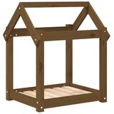 Krevet za pse smeđa boja meda 61x50x70 cm od masivne borovine | Eponuda.ba