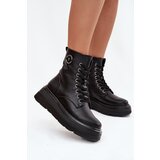 VINCEZA Women's Workery Boots with Insulation on Platform with Decorative Detail | Shoptok.si