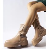 Gemre Beige ankle boots decorated with a chain Guglielmo | Eponuda.ba
