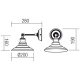  Redo 01-1289 - Zidna svetiljka SPINNER 1xE27/42W/230V | Eponuda.com