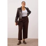 Trendyol Ženske pantalone Tbbaw26Ar00020, Smeđe Cene