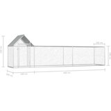  Kokošinjac od pocinčanog čelika 5 x 1 x 1 5 m | shoptok.hr