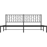 Metalni okvir za krevet s uzglavljem crni 200x200 cm | shoptok.hr