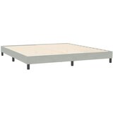 Box Spring krevet bez madracem svijetlo sivi 200x220 cm baršun | shoptok.hr