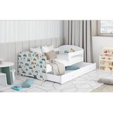  Dječji krevet LUKI DESIGN Auto s ladicom 140x80 cm, bijeli, s madracem od PE pjene 8 cm | shoptok.hr