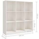 vidaXL Ormarić za knjige / pregrada bijeli 104x33,5x110 cm od borovine | shoptok.hr