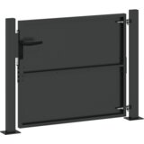 vidaXL Vrtna vrata Crna 105 x 100 cm Čelik s praškastim premazom | shoptok.hr