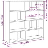 Ormarić za knjige/Paravan - Sobna pregrada staro drvo 105x24x102 cm | shoptok.hr
