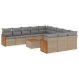  12-dijelni set vrtnih sofa od poliratana s jastucima bež | shoptok.hr