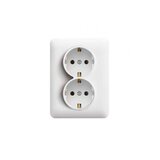 HAGER LUMINA utičnica šuko dupla 16A, 250V WL1250 | Eponuda.ba