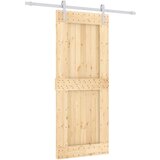 vidaXL Drsna vrata s kompletom vodil 85x210 cm trdna borovina, (20804534) | Shoptok.si