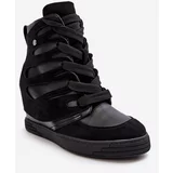 Kesi Leather wedge ankle boots, black Amria
