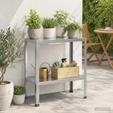  Stol za presađivanje 60 x 40 x 80 cm Pocinčani čelik Srebrna | shoptok.hr