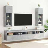 TV ormarići s LED svjetlima 2 kom boja betona 30 5 x 30 x 90 cm | shoptok.hr