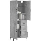  Visoka komoda siva betona 69,5x34x180 cm od konstruiranog drva | shoptok.hr