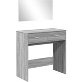  The Living Store Toaletna mizica z ogledalom siva sonoma 80x39x80 cm - Toaletna Mizica, (21500572) | Shoptok.si