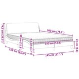 vidaXL Krevet s madracem sivi 140x200 cm od umjetne kože | shoptok.hr