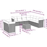 vidaXL 10-dijelni set vrtnih sofa s jastucima crni od poliratana | shoptok.hr