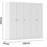 home24 OMARA S KLASIČNIMI VRATI, bela | Shoptok.si