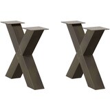  noge kavne mize v obliki črke x 2 kosa 60x(42-43) cm jeklo, (21828207) | Shoptok.si