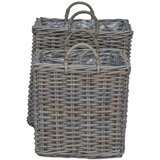  Košarica za saksije s pohranom 2 pcs Siva Lacak Ratan - Siva | shoptok.hr