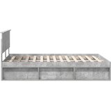  Krevetna konstrukcija s uzglavljem Betonska siva 150 x 200 cm | shoptok.hr