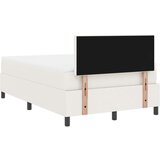  Postelja s škatlastim vzmetom z krem vzmetnico 120x200 cm Bombažna tkanina, (22083065) | Shoptok.si