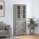  Visoka komoda siva sonome 69,5x34x180 cm od konstruiranog drva | shoptok.hr