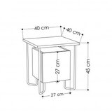 Hanah home acres nightstand dark coffee | ePonuda.com