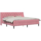  Okvir kreveta s madracem Ružičasta 200 x 200 cm Baršun | shoptok.hr