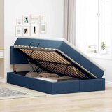  Krevet s prostorom za pohranu s LED-om Plava 120 x 190 cm | shoptok.hr