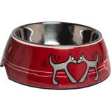 Rogz 2 u 1 Bubble Bowlz posuda, Red Heart - S Cene