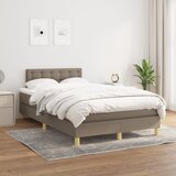  s oprugama i madracem smeđesivi 120 x 190 cm od tkanine | shoptok.hr