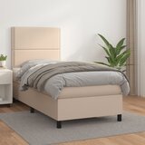 The Living Store Box spring postelja z vzmetnico kapučino 90x200 cm umetno usnje - Box Spring Postelja, (21516283) Cene