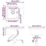  Umivalnica Bež 560 x 460 mm 80% Kvarc in 20% Smola, (5000160135) | Shoptok.si