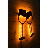 WALLXPERT zidna LED dekoracija Wine Glasses Yellow cene