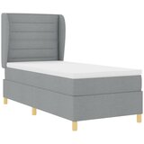  Krevet s opruga kutije Svijetlo siva 200 x 90 cm tkanina | shoptok.hr