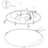 Eglo mars 1 plafonjera/1, e27, motiv ruža | Eponuda.com