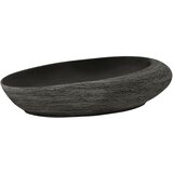 vidaXL Nadpultni umivalnik siv in črn ovalen 59x40x14 cm keramika, (20919141) | Shoptok.si