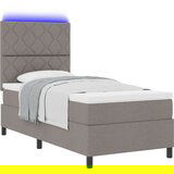 vidaXL Box spring krevet Sivo-smeđa 90 x 200 cm tkanina Cijene
