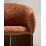 Kave Home Oblazinjen jedilni stol z nasloni za roke v barvi terakote Bosca – | Shoptok.si