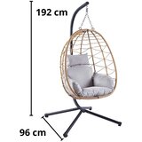  Viseća stolica - bež | shoptok.hr